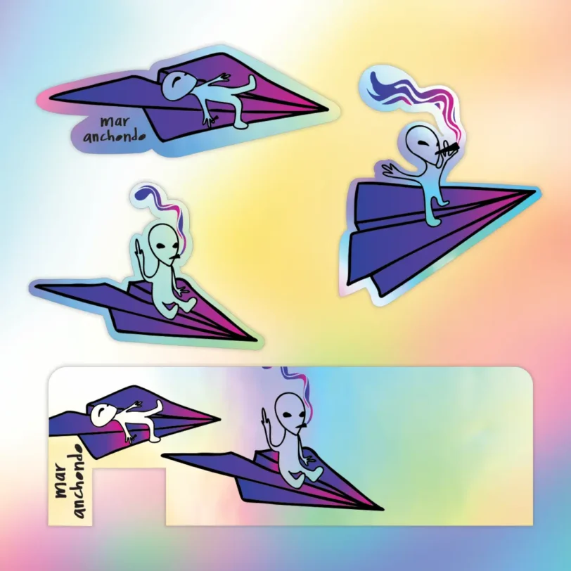 Viaje tarjeta sticker