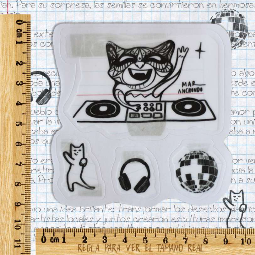 Mapache DJ Mini Stickers - Image 2