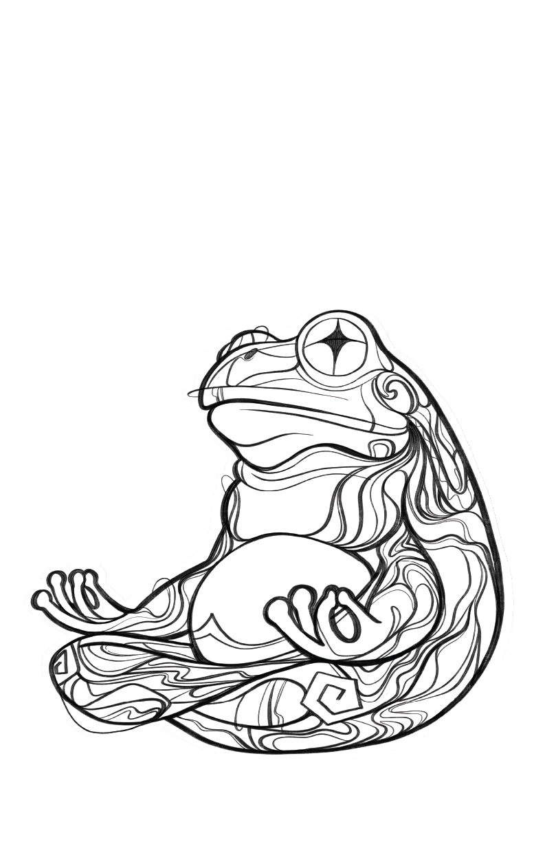 Rana meditando